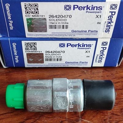 Válvula solenoide Perkins C6.6 C7.1 Flameout 24v 26420470 28491679