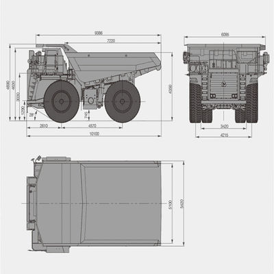 El camión volquete 783kW de la explotación minera de SRT95C carga la capacidad 95t para el transporte material